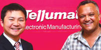 Andy Liu, NCAB sales director (left) pictured with Grant Emandien, Tellumat operations manager.